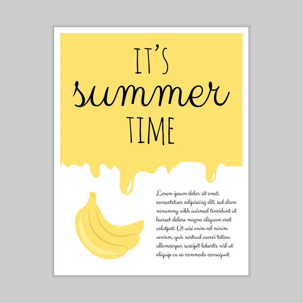 Meyve ve tipografi ile renkli poster.