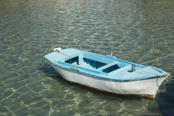 Pserimos Port Boat Blue Water — Stock Photo, Image
