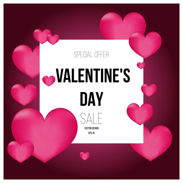 Sevgililer günü kalpleri ile arka plan. Vektör çizim. Wallpaper.Flyers, davet, afiş, broşür, afiş