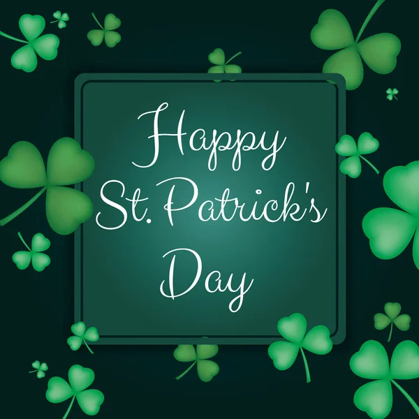 Mutlu Aziz Patrick günü tebrik posteri. Vektör çizim