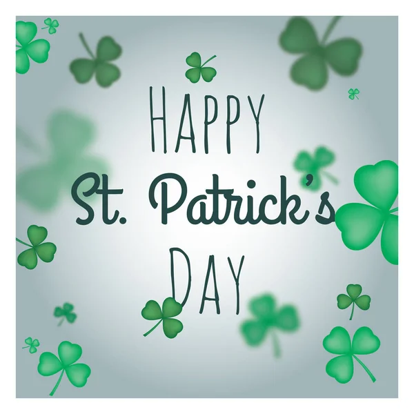 Mutlu Aziz Patrick günü tebrik posteri. Vektör çizim