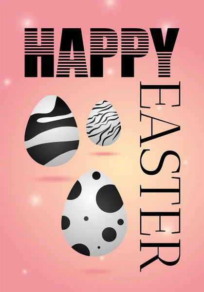 Mutlu Paskalya yumurtaları. Vektör çizim tebrik kartı, reklam, promosyon, afiş, el ilanı