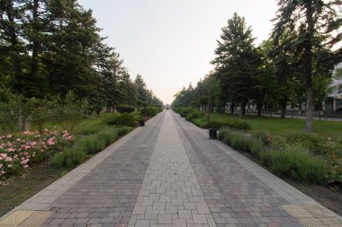 Square in the middle of Krasnaya street in Krasnodar