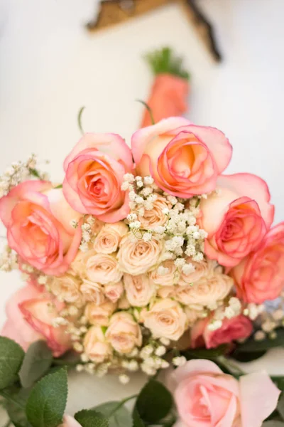 Bouquet Gentle Pink Roses — Stock Photo, Image