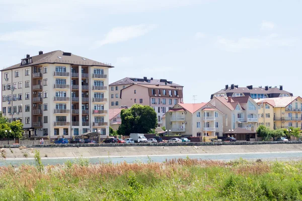 Straten Van Sotsji Adler Zomer 2018 Dijk Van Rivier Mzymta — Stockfoto