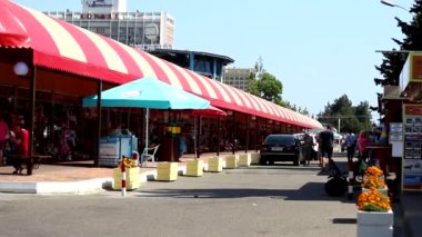 Arcades Sochi alışveriş. Adler bölgesi. Haziran 2018. Tatil beldesi