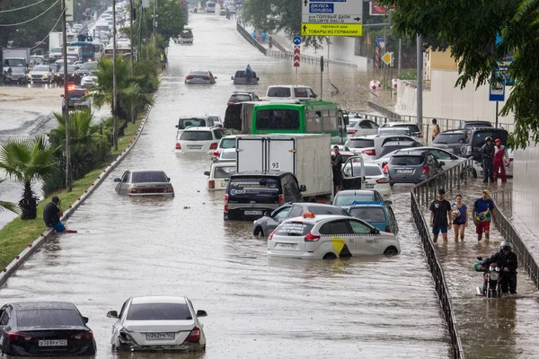 Flooding Sochi Adler District 2018 — Stock Photo, Image