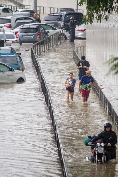 Πλημμύρες Στο Σότσι Adler Την Περιοχή 2018 — Φωτογραφία Αρχείου