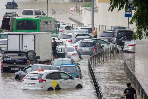 Inundaciones Sochi Distrito Adler 2018 — Foto de Stock