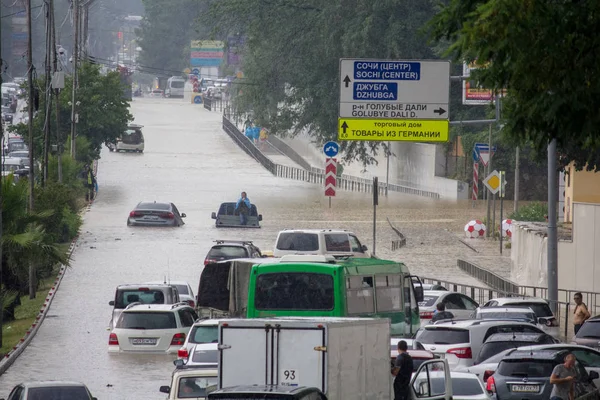 Flooding Sochi Adler District 2018 — Stock Photo, Image