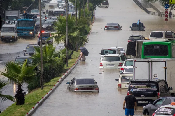 Flooding Sochi Adler District 2018 — Stock Photo, Image