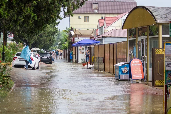 Powodzie Soczi Dzielnicy Adler 2018 — Zdjęcie stockowe