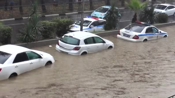 Inundaciones Sochi Distrito Adler 2018 — Vídeos de Stock