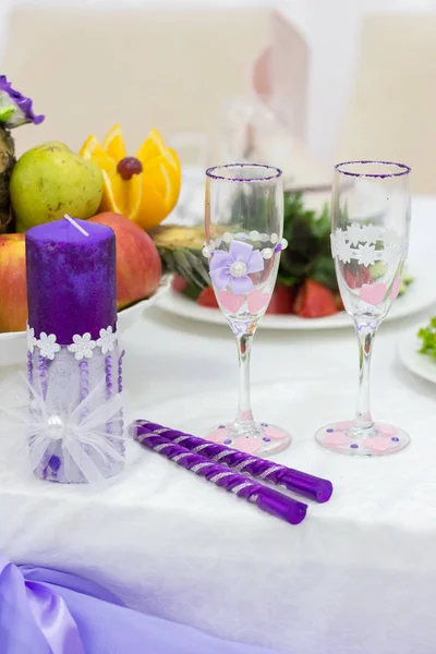 Wedding Candles and Handmade Glasses