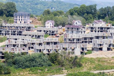 Bitmemiş yazlık evleri inşaatı