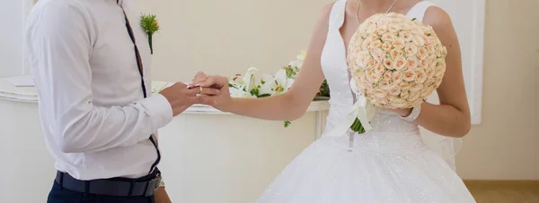 Recién Casados Oficina Registro — Foto de Stock