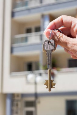 Yeni binaların arka planda Tuşları