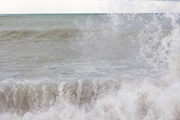 Sturm Auf Dem Schwarzen Meer Schmutzwasser Und Große Wellen — Stockfoto