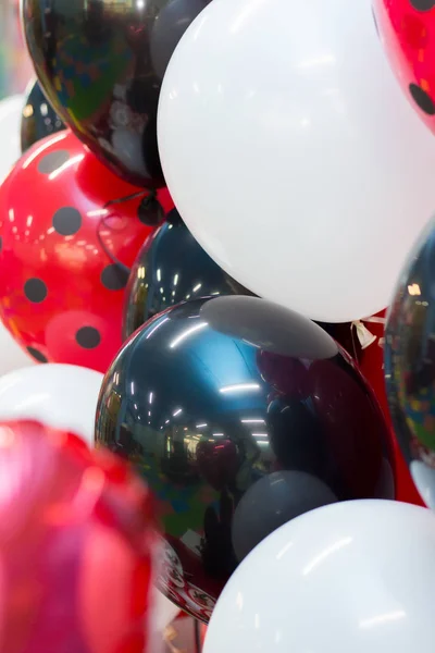 Rode Zwarte Witte Ballonnen — Stockfoto