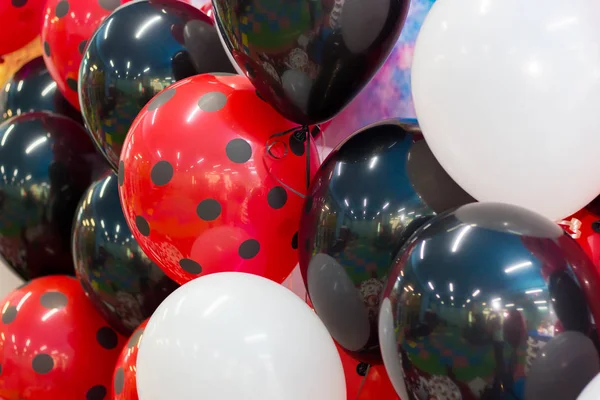 Rode Zwarte Witte Ballonnen — Stockfoto