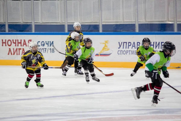 Formación Del Equipo Hockey Infantil Sochi —  Fotos de Stock