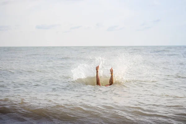 Noyade Des Mains Dans Eau — Photo