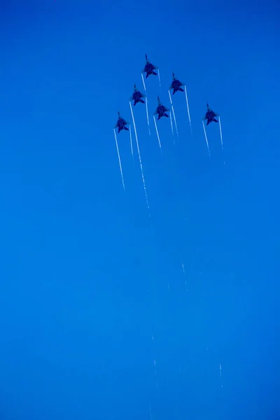 Performance Air Group Swifts Una Exposición Aérea Sochi — Foto de Stock