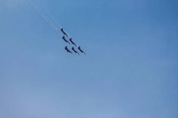 Teljesítmény Air Csoport Swifts Egy Légi Show Szocsi — Stock Fotó