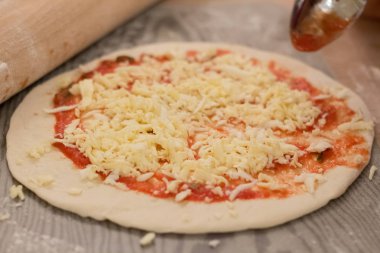 Pizza pişirme sürecinde