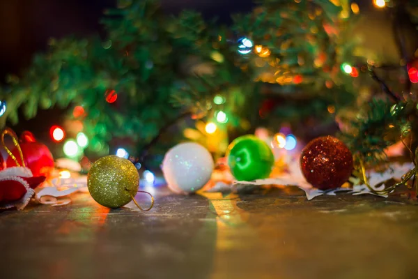 Weihnachtsspielzeug Und Weihnachtsbeleuchtung — Stockfoto