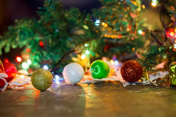 Weihnachtsspielzeug Und Weihnachtsbeleuchtung — Stockfoto