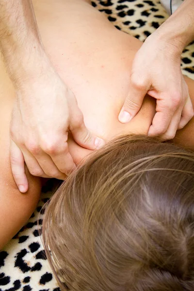 Massage Dos Dans Salle Massage — Photo