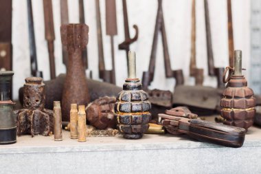 07/02/2019 Kiev. Ukrayna. Gereksiz şeyler müzesi. Tarih Müzesi. Eski ev eşyaları.