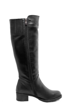 beyaz zemin üzerine siyah kadın çizme