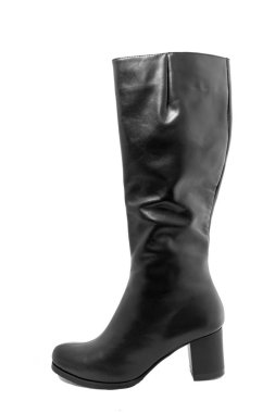 beyaz zemin üzerine siyah kadın çizme