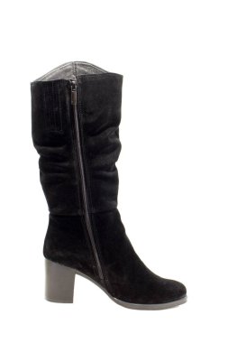 beyaz zemin üzerine siyah kadın çizme