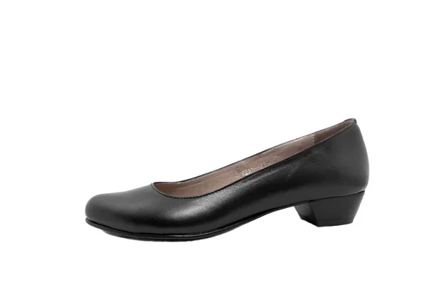 Black Female Shoes White Background — Stock Photo, Image