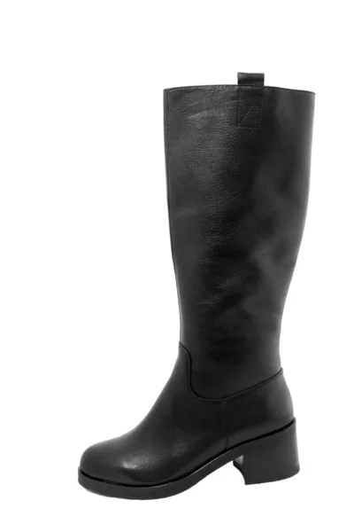 Black Female Boot White Background — Stock Photo, Image