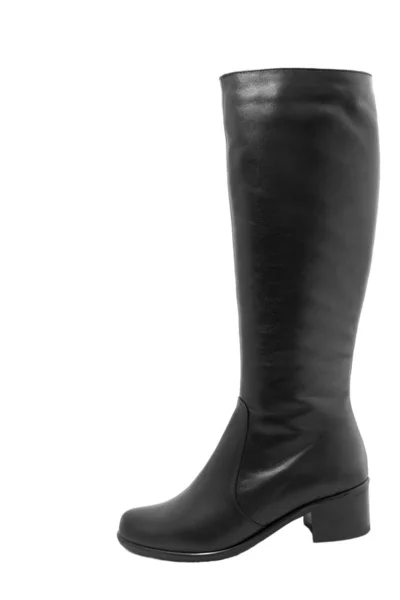 Fehér Alapon Fekete Női Boot — Stock Fotó