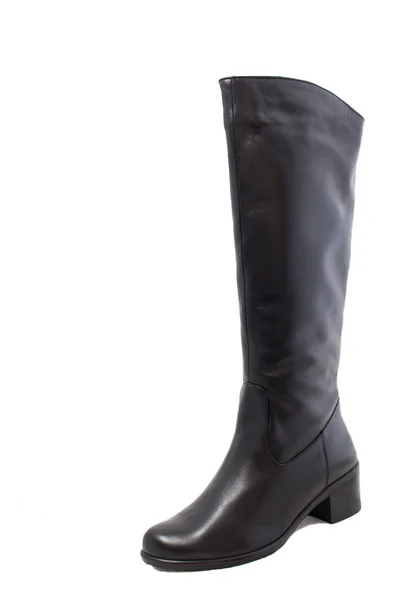 Black Female Boot White Background — Stock Photo, Image