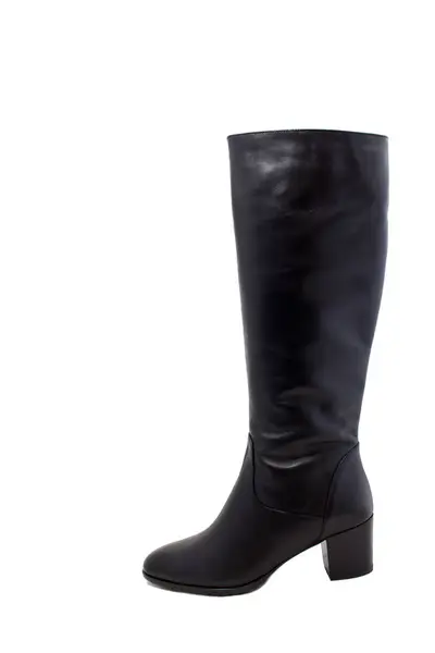 Black Female Boot White Background — Stock Photo, Image