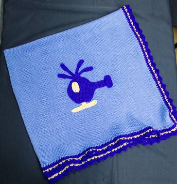 Uygulamalı çocuk battaniyesi.