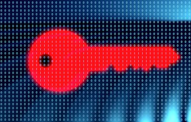 Bir anahtar, şifreleme için kavramsal oluşturan dijital modeli cyber güvenlik
