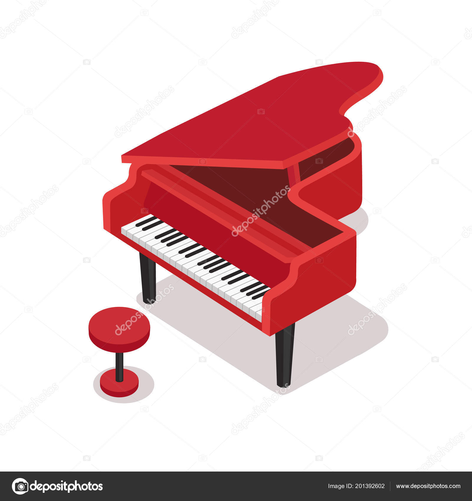 Red Piano Red Stool White Background Classical Piano Musical Instrument Stock Vector Image by ©mejorana #201392602 Red Piano Red Stool White Background Classical Piano Musical Instrument Stock Vector Image by ©mejorana #201392602