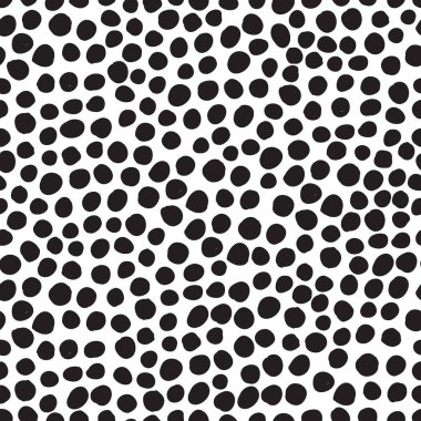 Soyut sorunsuz siyah-beyaz desen elle çizilmiş doodle noktalar öğeleri. İskandinav tasarım stili. Vektör Gösterim amacıyla Tekstil, arka planlar vb