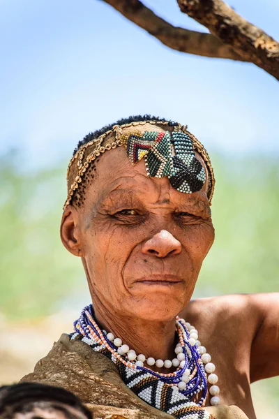 East Windhoek Namibia Jan 2016 Unidentified Bushman Woman Bushman People — Stock Photo, Image