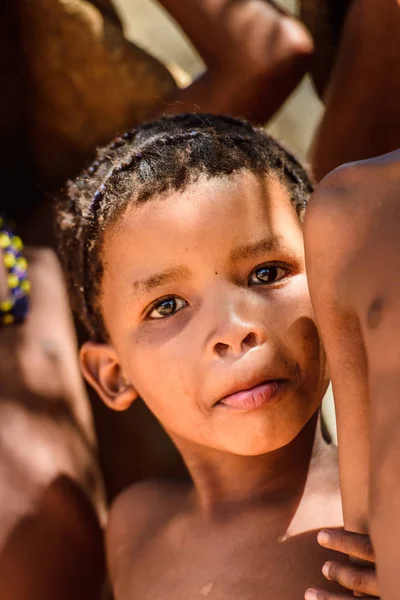 East Windhoek Namibia Jan 2016 Unidentified Bushman Boy Bushman People — Stock Photo, Image