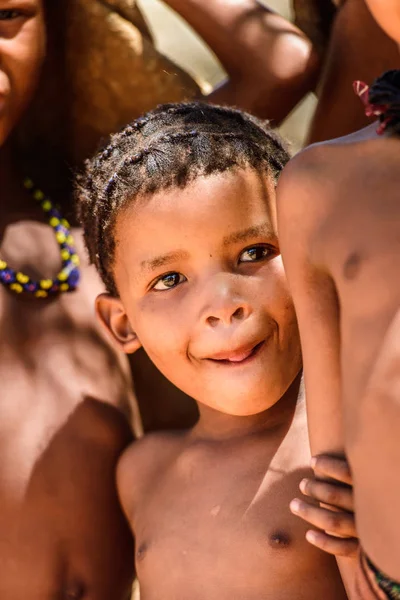 Wschód Windhoek Namibia Jan 2016 Niezidentyfikowany Chłopiec Bushman Bushman Ludzie — Zdjęcie stockowe