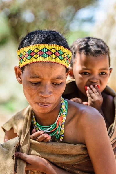 East Windhoek Namibia Jan 2016 Unidentified Bushman Woman Bushman People — Stock Photo, Image