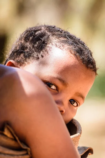 Wschód Windhoek Namibia Jan 2016 Niezidentyfikowany Bushman Baby Jego Matkę — Zdjęcie stockowe